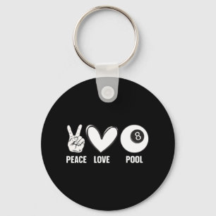 Porte-clés Cool Pool Conception Pour Hommes Femmes Billard 8