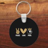 Porte-clés Cool Pool Conception Pour Hommes Femmes Billard 8 (Recto)