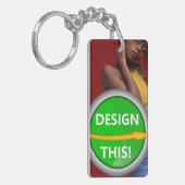 Porte-clés COOL ! Porte - clé - Rectangle acrylique (double f (Devant gauche)