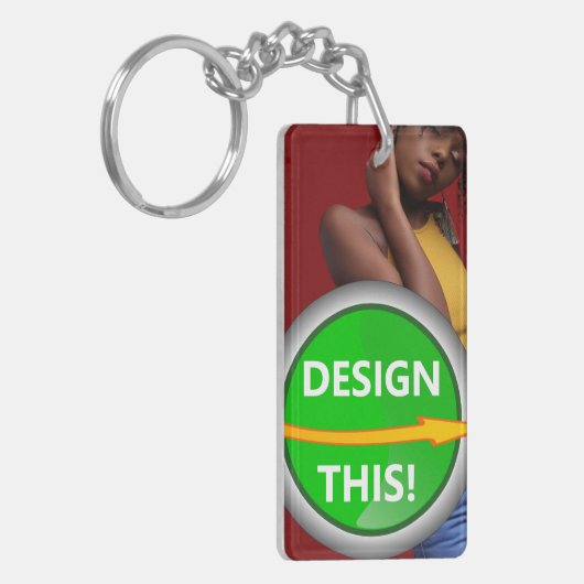 Porte-clés COOL ! Porte - clé - Rectangle acrylique (double f (Devant gauche)