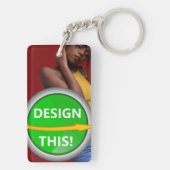 Porte-clés COOL ! Porte - clé - Rectangle acrylique (double f (Dos)