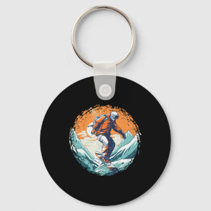 Porte-clés Cool Pour Snowboard Et Ski Lover Dans Le Moun Blan