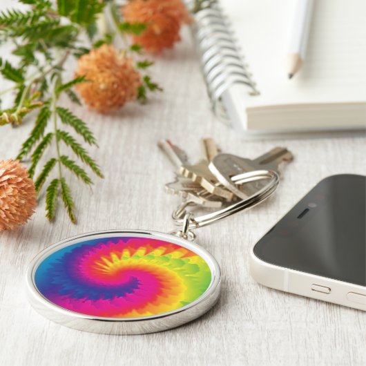 Porte-clés Cool Rainbow Tie Dye (Côté)