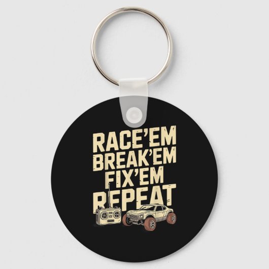 Porte-clés Cool Rc Racing Art Pour Hommes Femmes Contrôle À D (Recto)