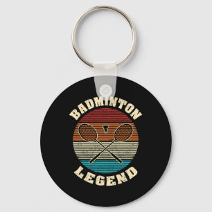 Porte-clés Cool Retro Crossing Raquettes Badminton Légende Ba