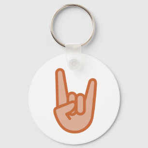 Porte-clés Cool Rock On Hand Emoji