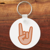 Porte-clés Cool Rock On Hand Emoji (Recto)