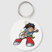 Porte-clés Cool Rock Star Guitariste Fun Musicien (Verso)