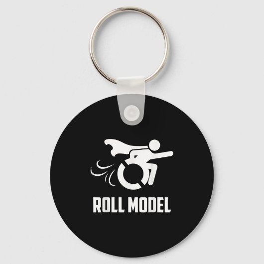 Porte-clés Cool Roll Model _ Funny Handicapped Person Wheelch (Recto)