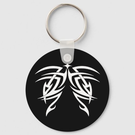 Porte-clés Cool Simple Elegant Classique Noir Blanc Tribal (Recto)