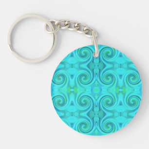 Porte-clés Cool super Abstrait Aqua Liquid Art Motif