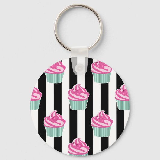 Porte-clés Cool tendance noir et blanc (Recto)