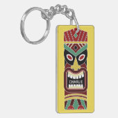 Porte-clés Cool Tiki Totems nom personnalisé porte - clé (Devant gauche)