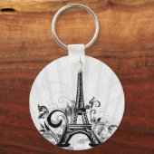 Porte-clés Cool Tour Eiffel tourbillonne des points éclabouss (Recto)