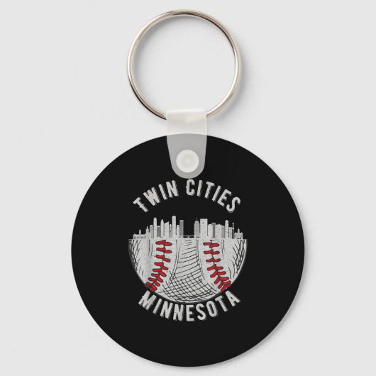 Porte-clés Cool Twin Cities Minnesota Mn Baseball Skyline St (Recto)