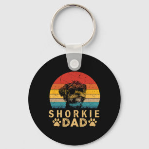 Porte-clés Cool vintage Shorkie Papa Amoureux de les chiens E