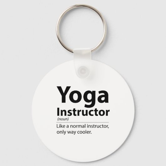 Porte-clés Cool Yoga Instructor Definition Funny Yoga Lover  (Recto)