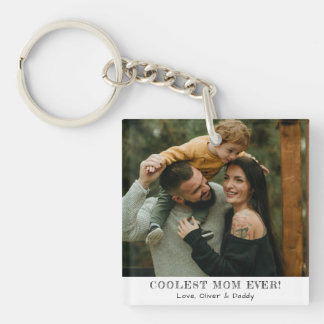 Porte-clés Coolest Mom Ever Photo Mother's Day Memories Gift