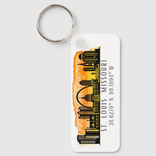 Porte-clés Coordinates de St. Louis Skyline (Recto)
