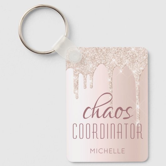 Porte-clés Coordinateur du Chaos Chic Girly Parties scintilla (Recto)
