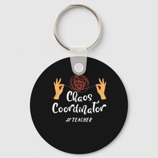 Porte-clés Coordinateur du Chaos Enseignant Professeur Profes (Recto)
