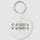 Porte-clés Coordonnées de base GPS Compass (Recto)