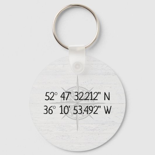 Porte-clés Coordonnées de base GPS Compass (Verso)