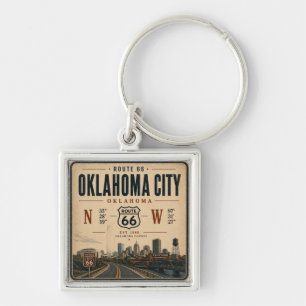 Porte-clés Coordonnées de la Route 66 à Oklahoma City