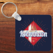 Porte-clés Copenhague capitale Danemark Retro voilier (Recto)