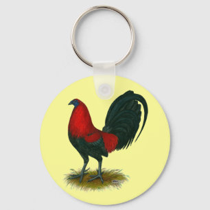 Porte-clés Coq américain : Brun Rouge