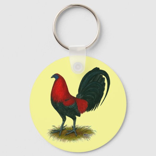 Porte-clés Coq américain : Brun Rouge (Recto)