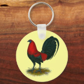 Porte-clés Coq américain : Brun Rouge (Recto)