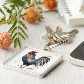 Porte-clés Coq Art Déco (Côté)