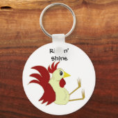Porte-clés Coq assis drôle (Recto)