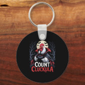 Porte-clés Coq compte Cluckula drôle Halloween vampire loin (Recto)