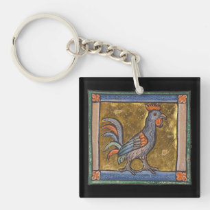 Porte-clés Coq de bestiaire médiéval c. 1270
