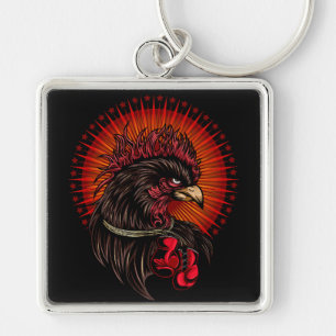 Porte-clés Coq de boîte