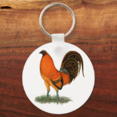 Porte-clés Coq de combat Ginger Rouge (Recto)