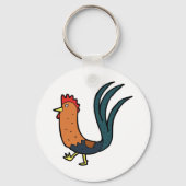 Porte-clés Coq de dessin animé mignon (Recto)