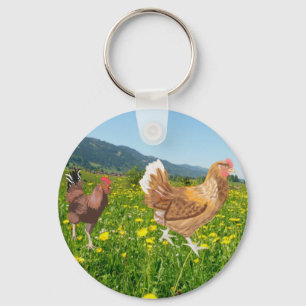 Porte-clés Coq et poulet 2