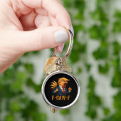 Porte-clés Coq F-Caw-F Tr-ump (main)