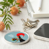 Porte-clés Coq portugais et saint Bauble de Noël (Côté)