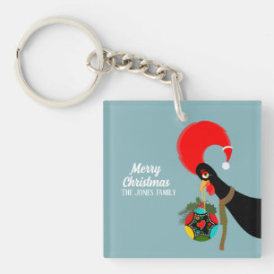 Porte-clés Coq portugais et saint Bauble de Noël