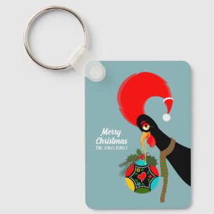 Porte-clés Coq portugais et saint Bauble de Noël