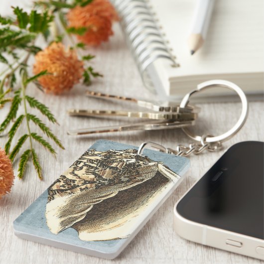 Porte-clés Coque conique en pierre (Devant droit)