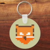 Porte-clés Coque-coque iphone Mate, face de renard pixé (Recto)