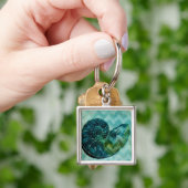 Porte-clés Coque spirale Turquoise (main)