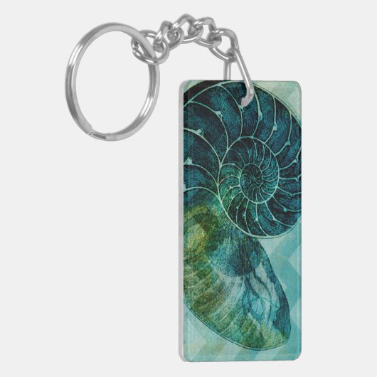 Porte-clés Coque spirale Turquoise (Devant gauche)