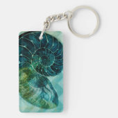 Porte-clés Coque spirale Turquoise (Dos)