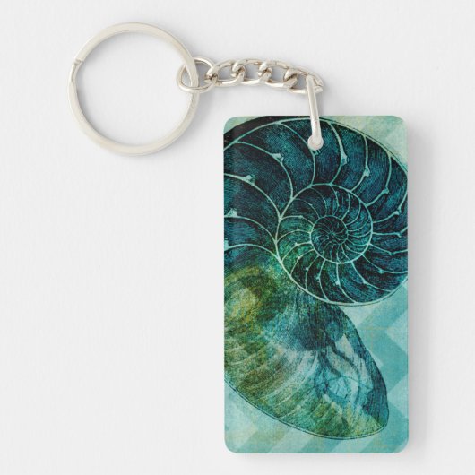 Porte-clés Coque spirale Turquoise (Devant)